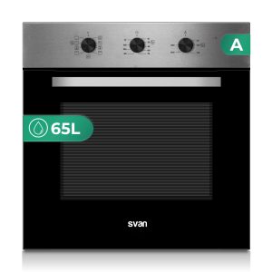 Forno multifunzione Svan 65L A 59,5cm 59,5cm 57,5cm 57,5cm Acciaio inox Manuale 8P Cavità in rilievo
