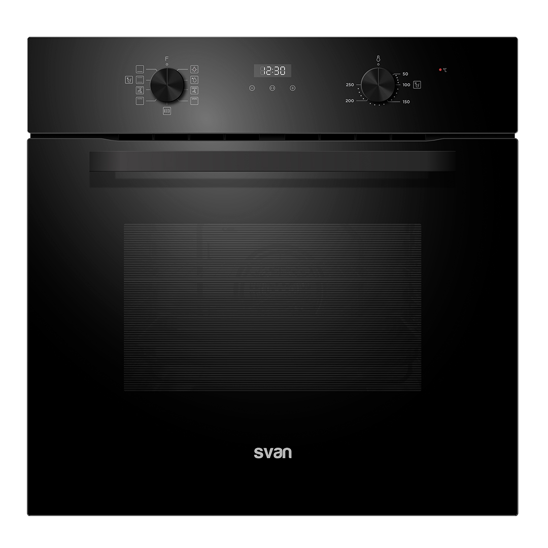 Horno Multifunción Svan 70L A 59,5cm 57,5cm 59,5cm Negro Display 9P G.Telescópicas