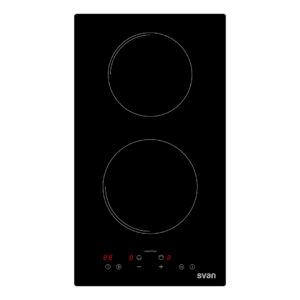 Placa de Inducción Svan 30 cm 2 zonas con Cristal negro Táctil Booster