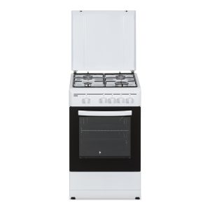 Cocina Svan Gas 87cm 50cm 56,5cm Blanco Manual 4Q 43L 2P KitGas T.Metal Grill