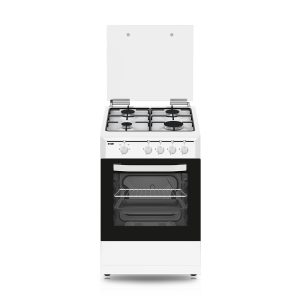 Svan Gaz Butane Cooker Dimensions : 87cm 50cm 56,5cm. White Manual 4Q 43L 2P KitGas Glass T.Grill Safe Shut