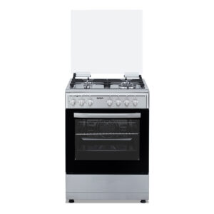 Svan Cuisinière mixte gaz butane Dimensions : 83cm 59,8cm 61cm. Inox En.Inox Manual 4Q Wok 56L 6P KitGas T.Cristal Rustipollo GrillSafe Shut