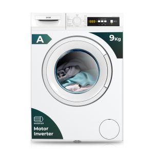 Lave-linge Svan 9kg 1200rpm A 84,5cm 59,7cm 58,2cm Blanc Inverter Display Antiallergique
