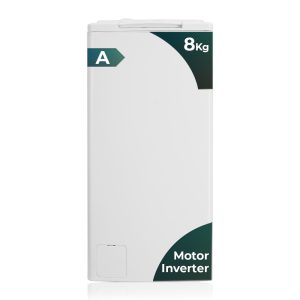 Lave-linge Svan 8kg 1300rpm A 87,5cm 40cm 61cm Blanc Ecran Inverter Vapeur Mon Cycle