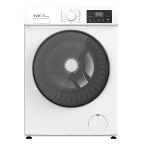 Lava-secadora Svan. Capacidad 8/5kg con 1200 rpm, Clase A/E. Dimensiones: 84,5cm 59,8cm 60,8cm. Color Blanco, Control con Display. Motor Inverter. Programas: Antialérgico.