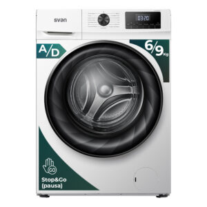 Lava-secadora Svan 9/6kg 1400rpm A/D 84,5cm 59,5cm 63,5cm Blanco Display Inverter Vapor C.Boomerang
