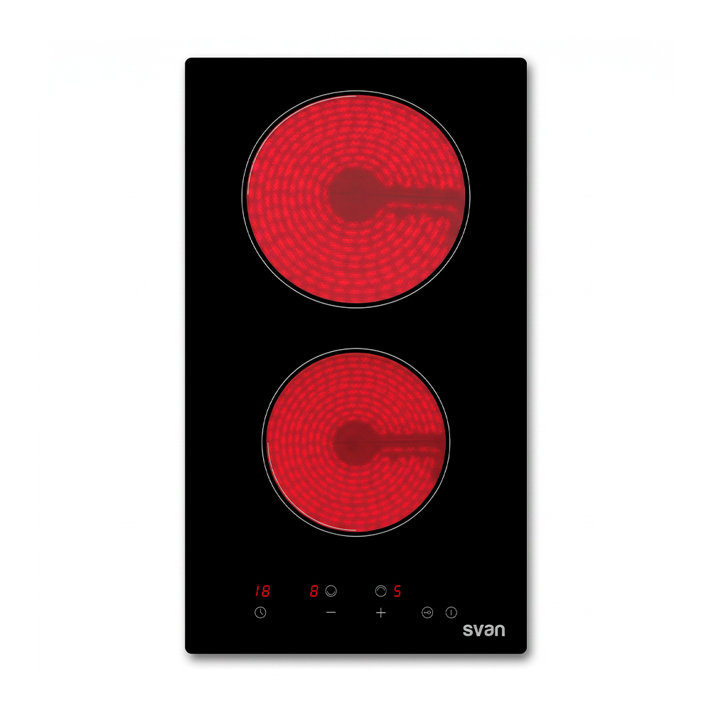 Placa Vitrocerámica Svan 3000W 5,1cm 29cm 52cm Cristal negro Táctil 2Z