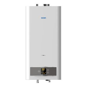 Scalda acqua a gas butano Svan Verticale 11 litri al minuto A Display LED bianco Manuale Basso + Tubo
