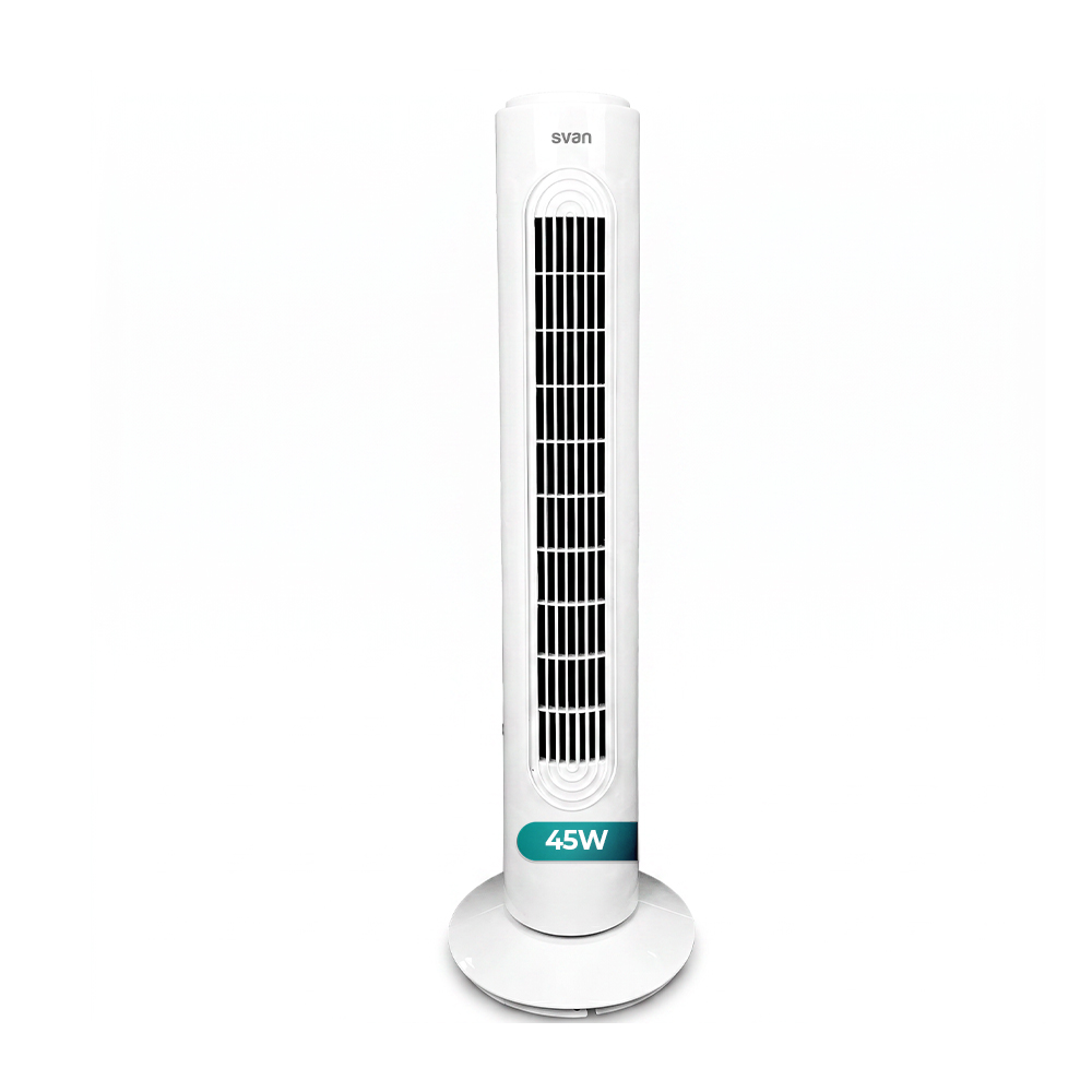 "Ventilador Torre Svan "" 45W Blanco Manual 3V Oscilación"