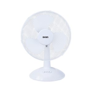 Ventilador Sobremesa Svan 12 in 40W Blanco Manual 3V Oscilación