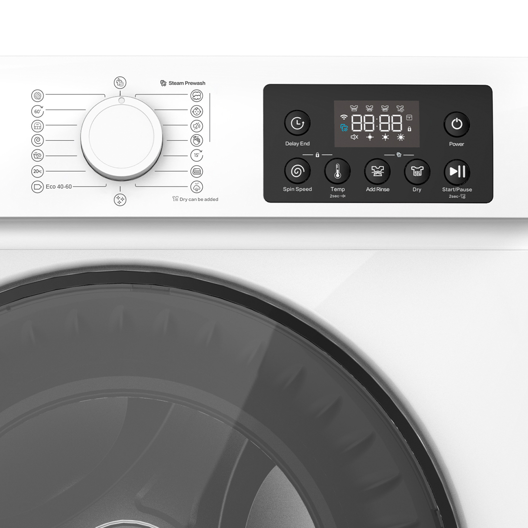 Lava-secadora Svan. Capacidad 8/5kg con 1200 rpm, Clase A/E. Dimensiones: 84,5cm 59,8cm 60,8cm. Color Blanco, Control con Display. Motor Inverter. Programas: Antialérgico. - Imagen 2