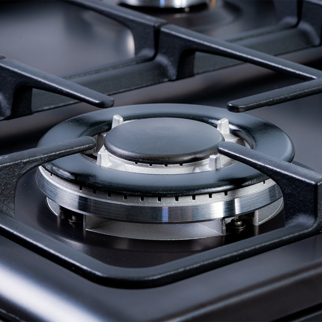Cocina Svan Gas Butano Dimensiones: 85,3cm 59,7cm 62,9cm. Rústico negro Manual 4Q Wok 59L 2P KitGas T.Cristal GrillSafe Shut - Imagen 4