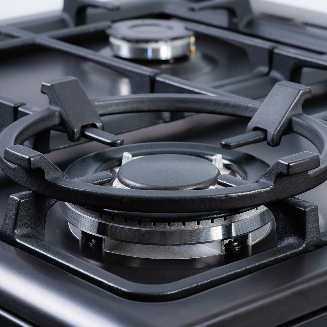 Cocina Svan Gas Butano Dimensiones: 85,3cm 59,7cm 62,9cm. Rústico negro Manual 4Q Wok 59L 2P KitGas T.Cristal GrillSafe Shut - Imagen 5